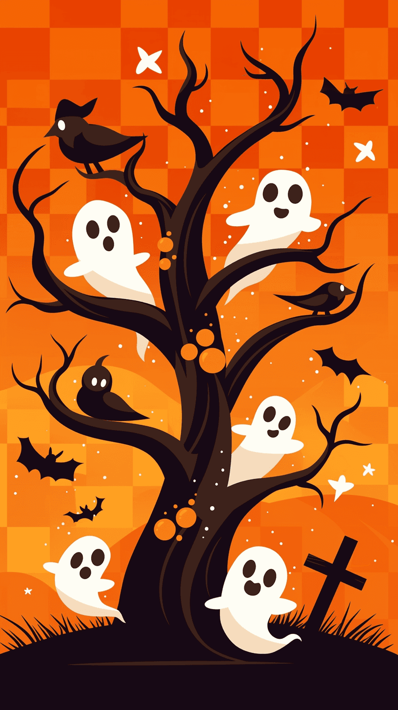 Halloween Ghost 407 original repeating artwork