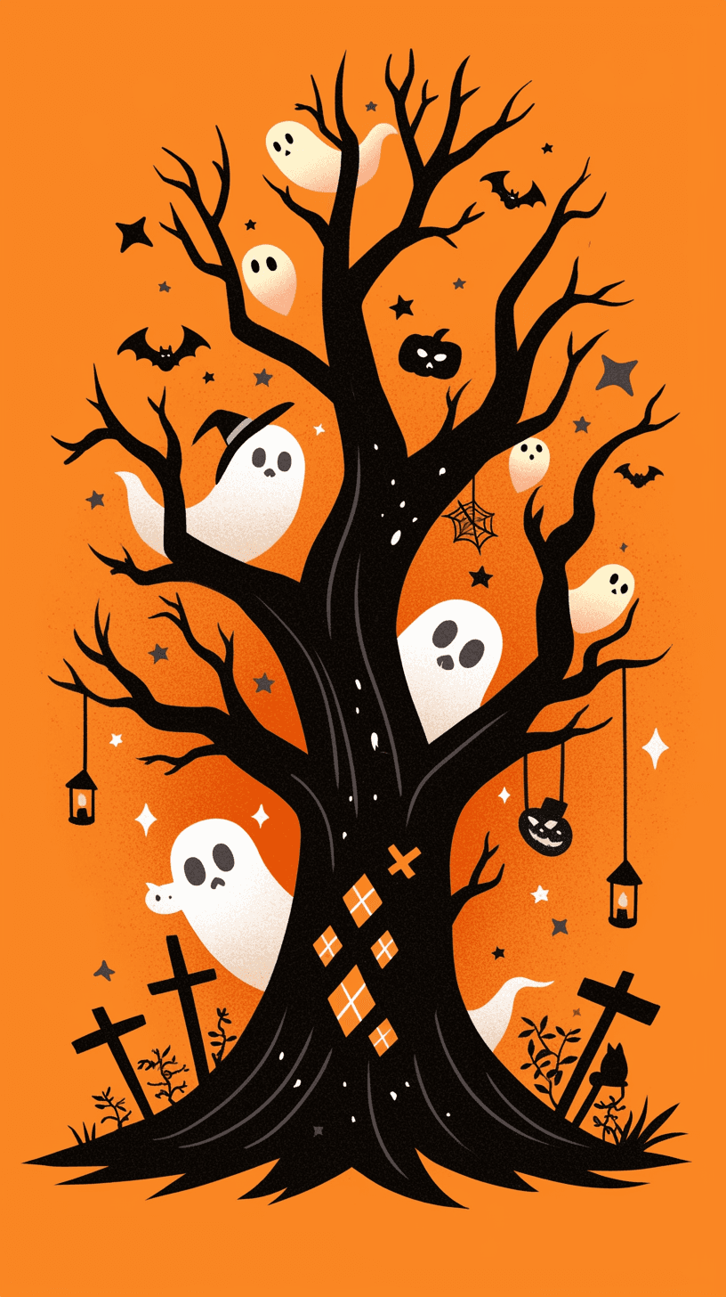 Halloween Ghost 202 original repeating artwork