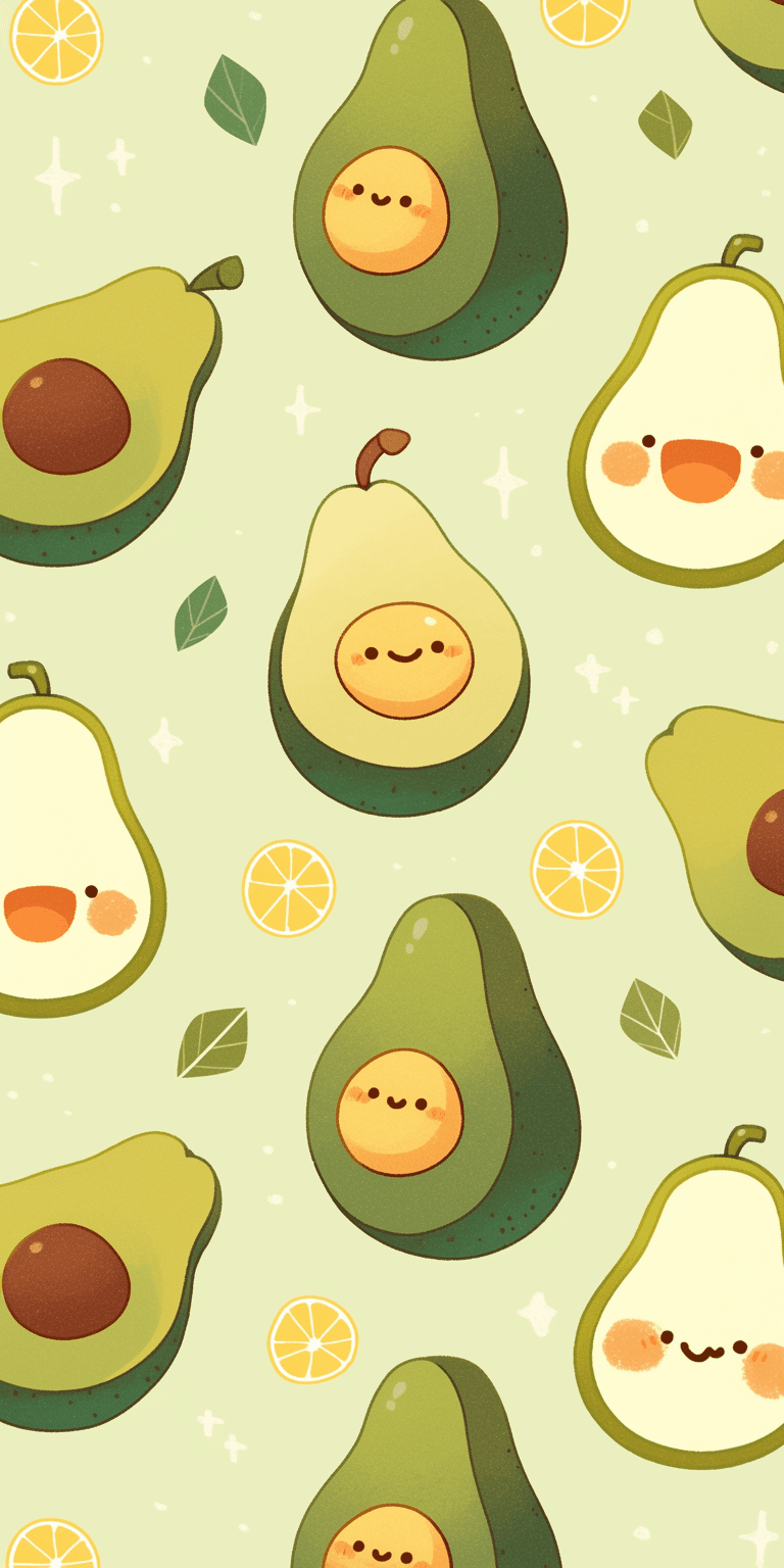 Halloween Avocado Club original repeating artwork