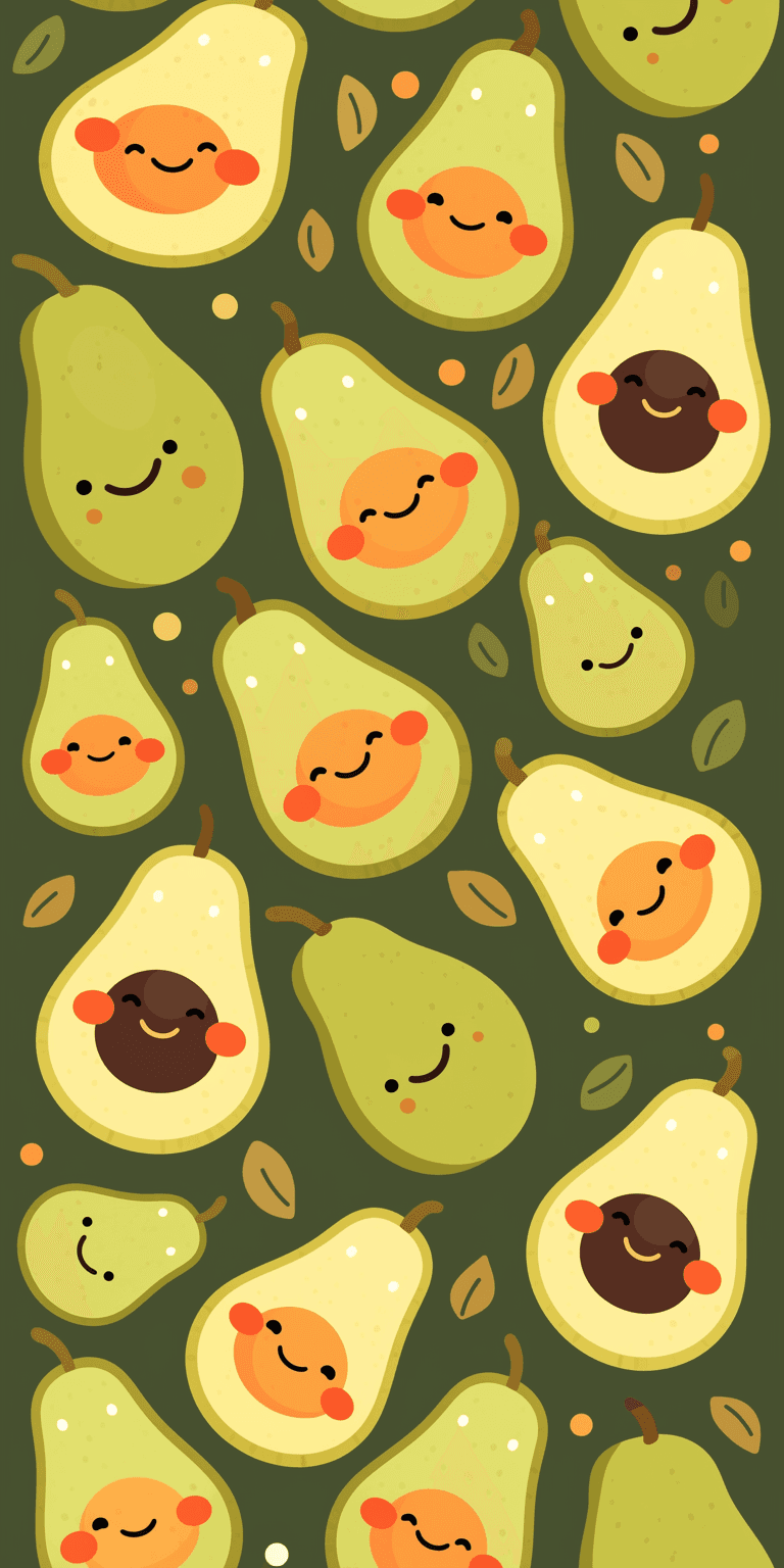 Halloween Avocado Team original repeating artwork