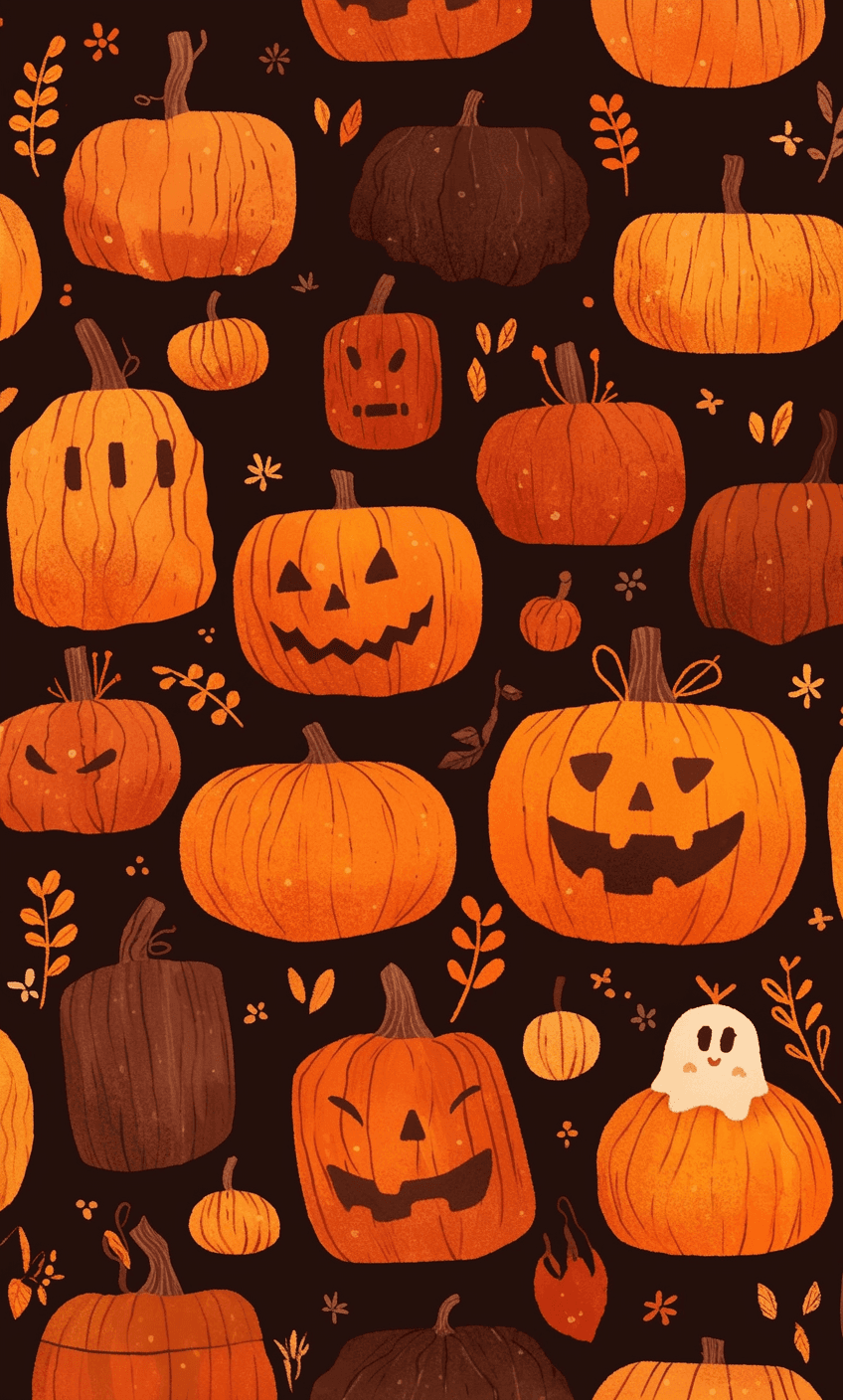 Halloween Pumpkin 302 original repeating artwork