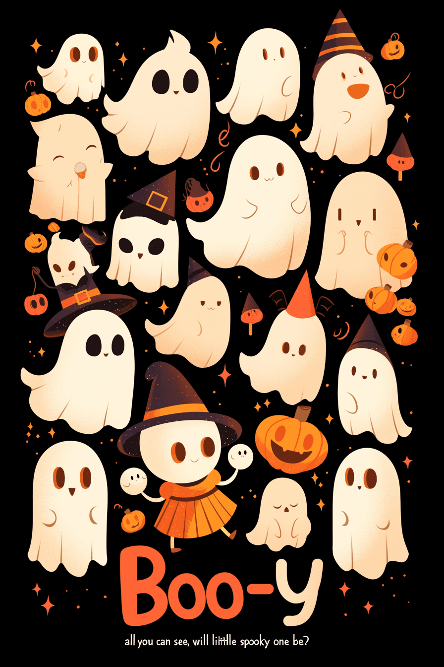 Halloween Ghost 916 original repeating artwork