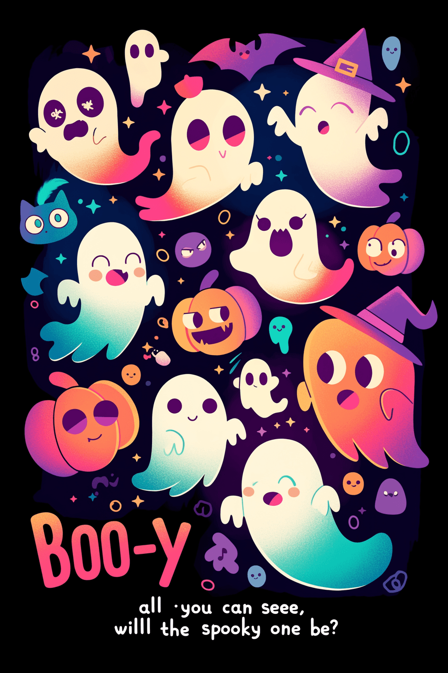Halloween Ghost 1512 original repeating artwork