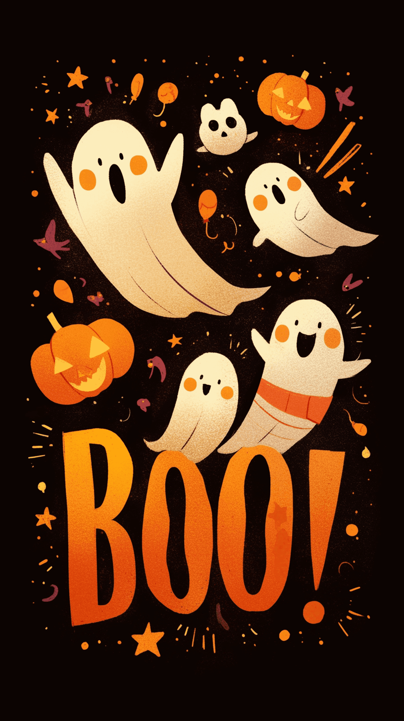Halloween Ghost 1605 original repeating artwork