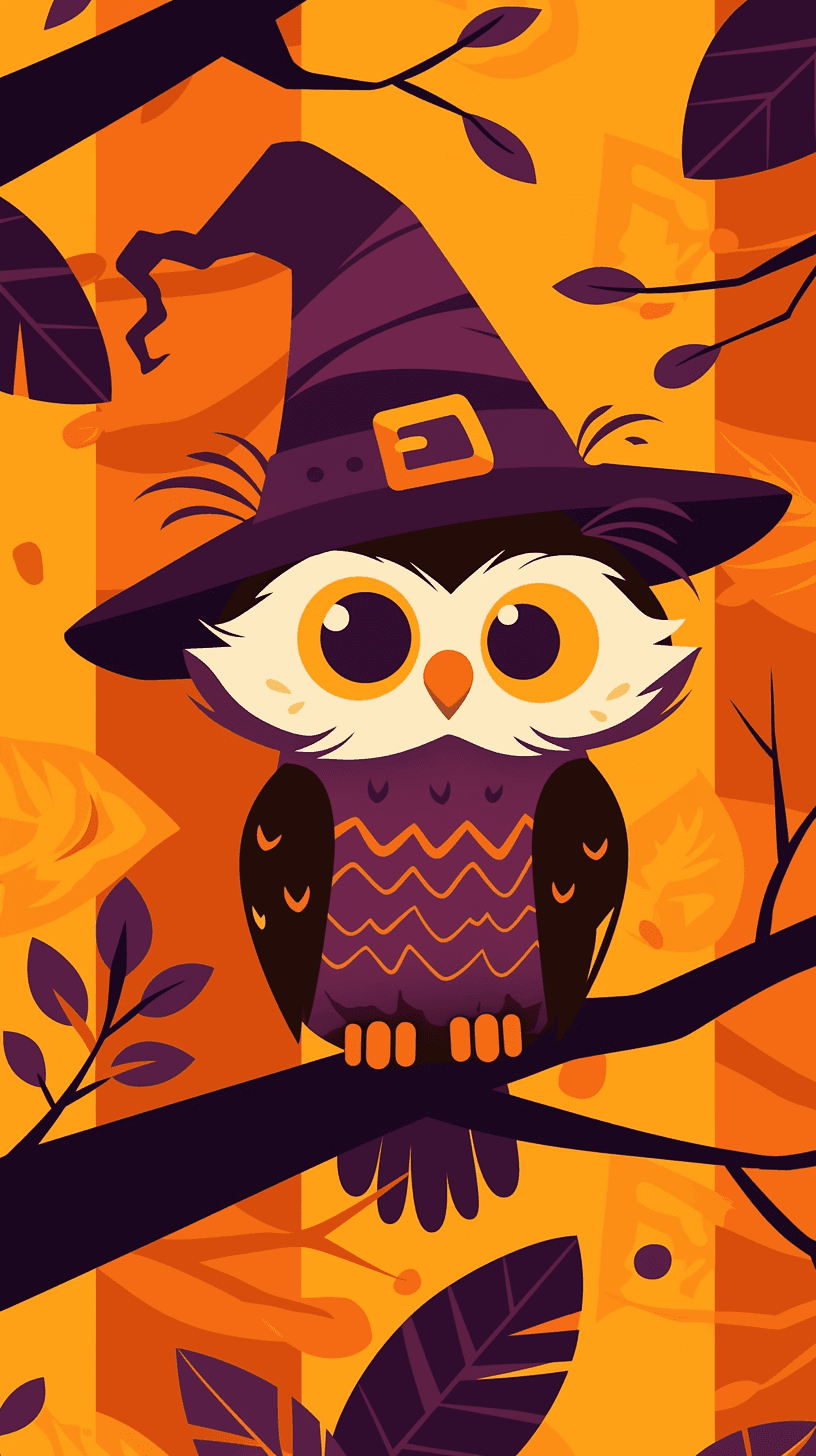 Halloween Owl Club original repeating artwork