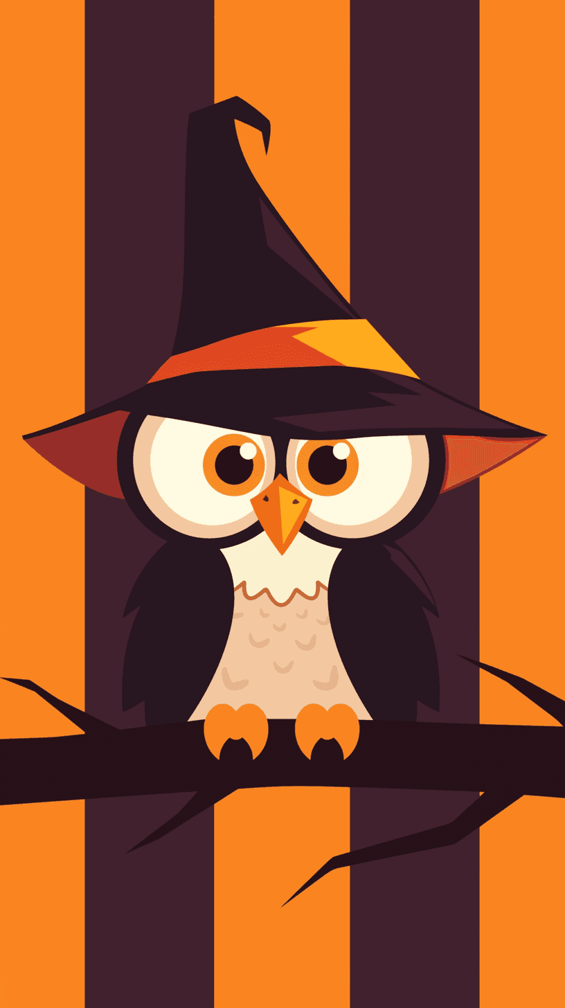 Halloween Owl Squad original repeating artwork