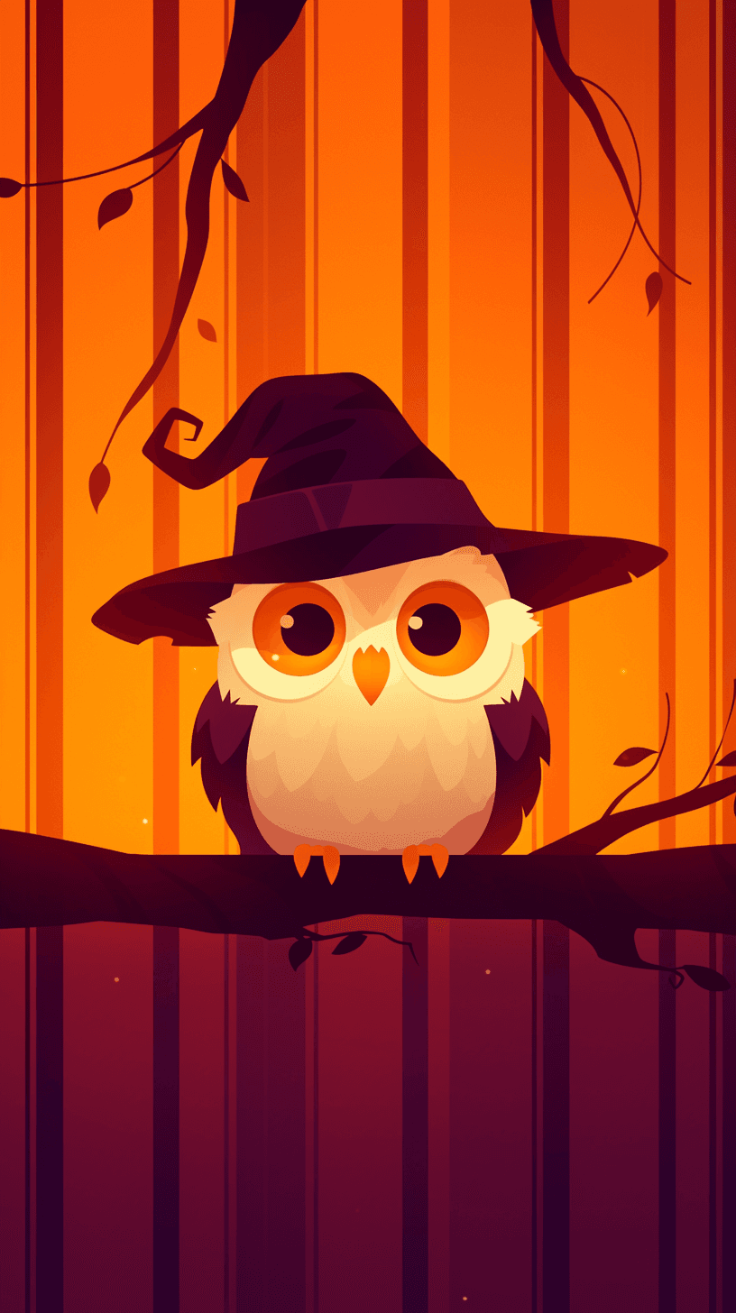 Halloween Owl Gang original repeating artwork