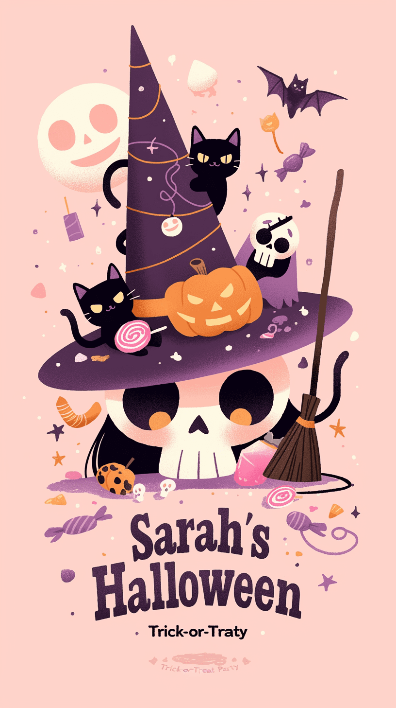 Halloween Skull original repeating artwork