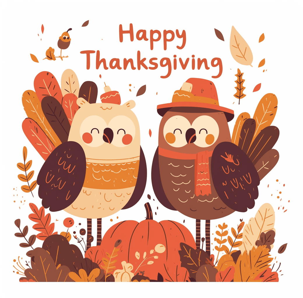 Thanksgiving Crew original repeating artwork