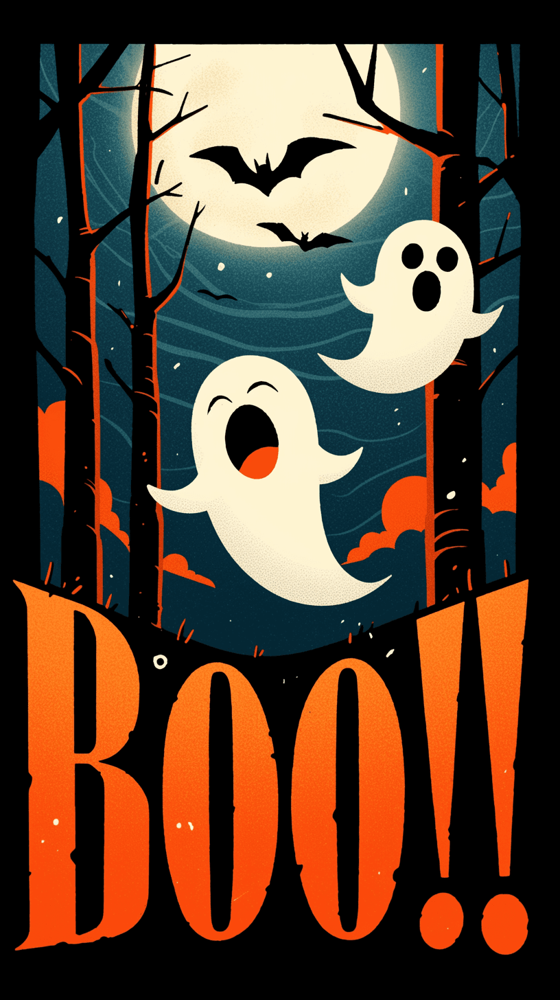 Halloween Ghost 1066 original repeating artwork