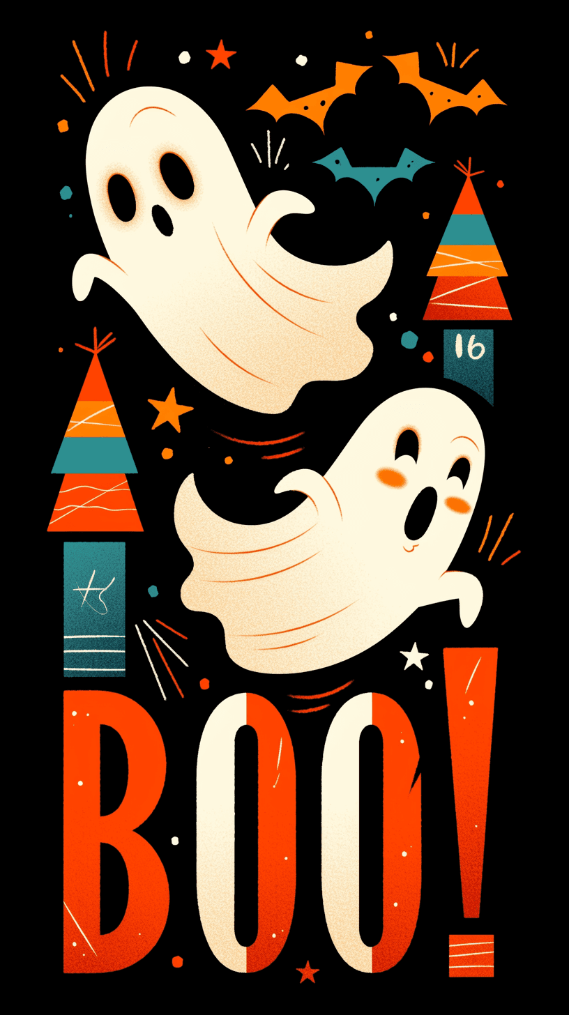 Halloween Ghost 990 original repeating artwork