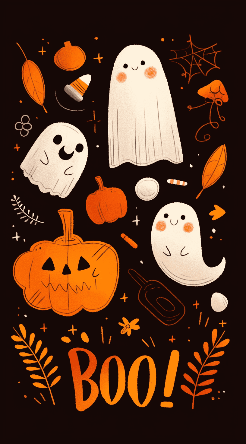 Halloween Ghost 1332 original repeating artwork