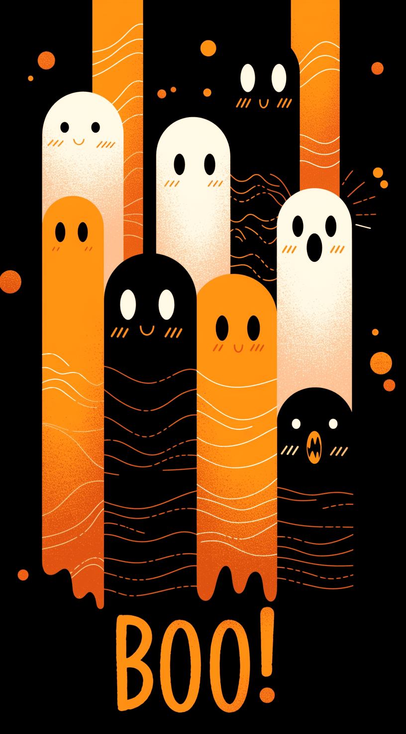 Halloween Ghost 1064 original repeating artwork