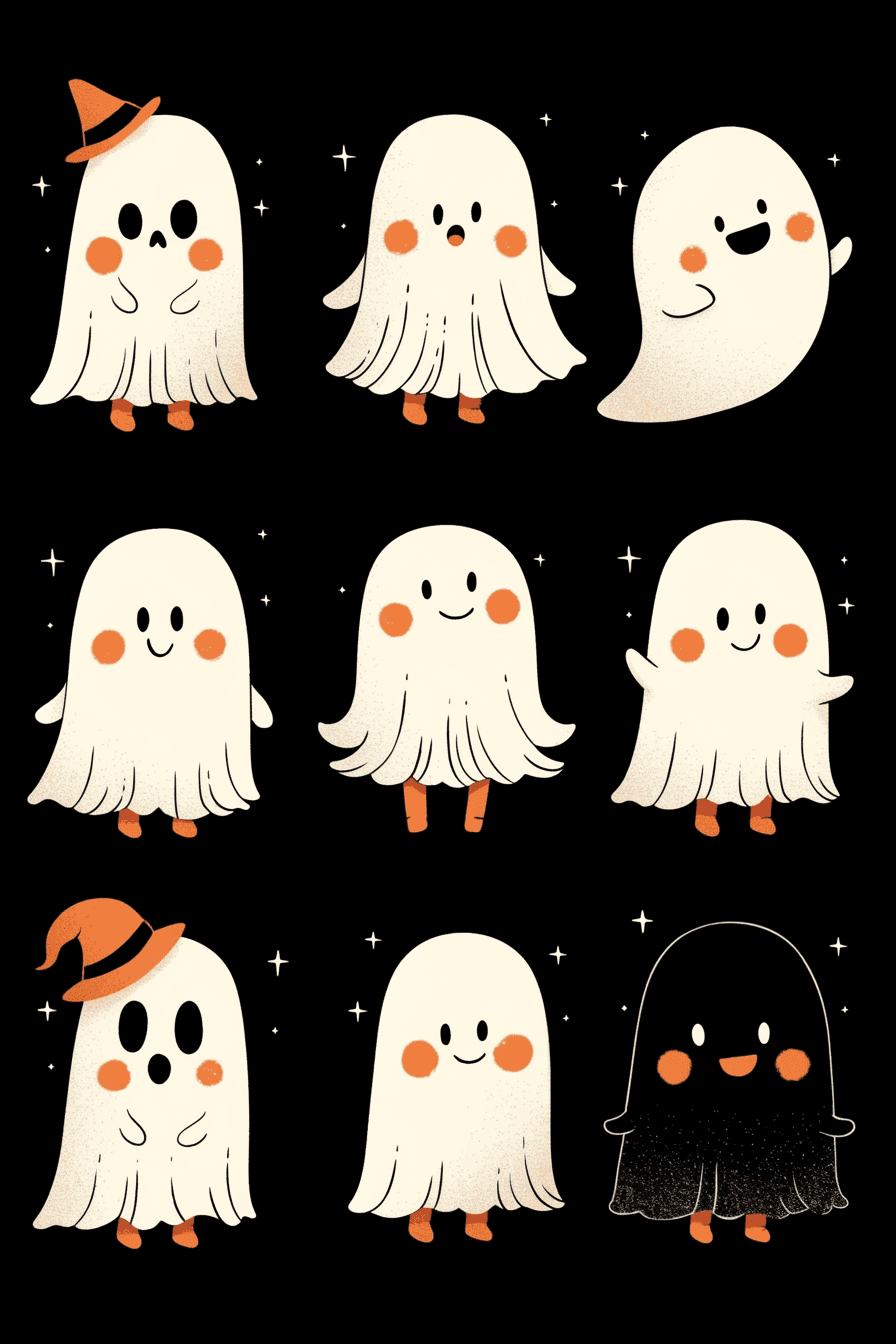 Halloween Ghost 1192 original repeating artwork