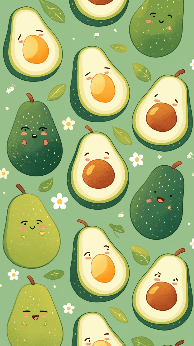 Halloween Avocado original repeating artwork