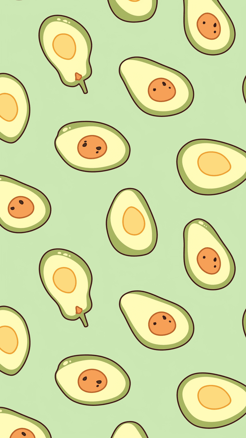 Halloween Avocado Festival original repeating artwork