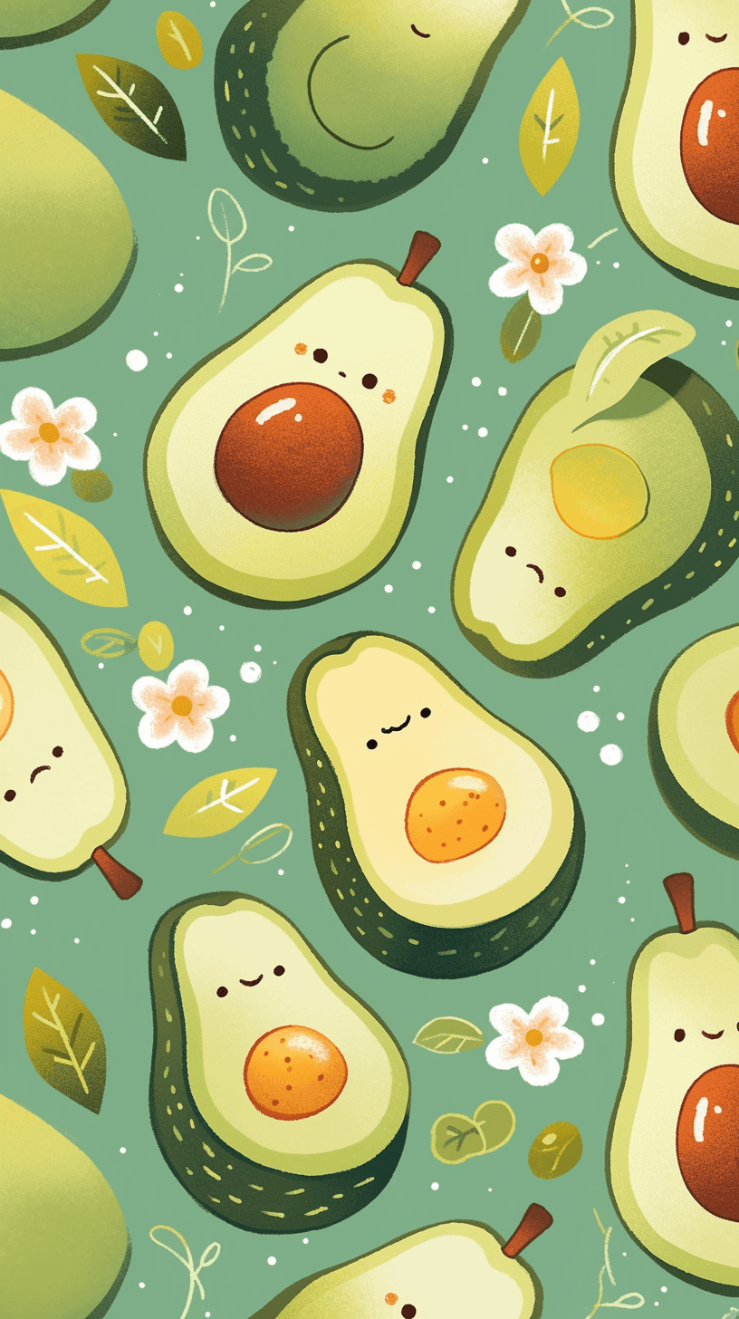 Halloween Avocado Collective original repeating artwork