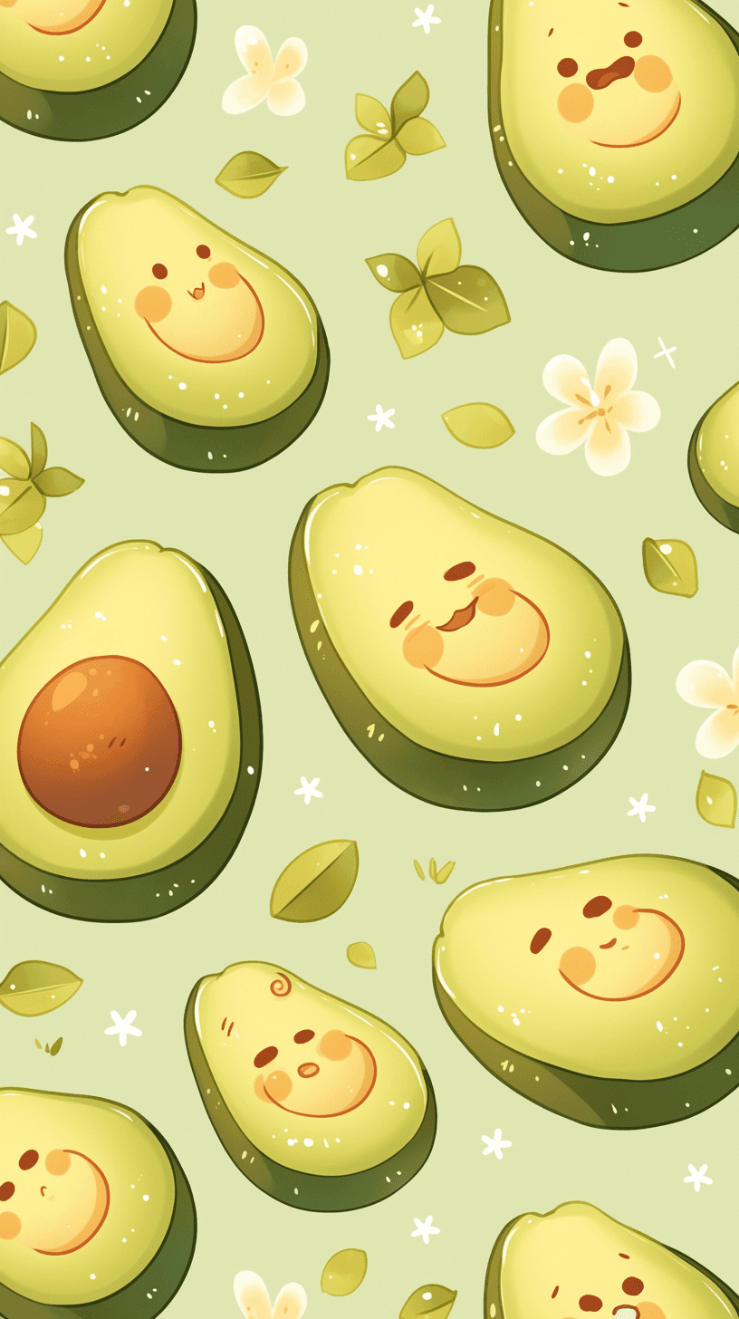 Halloween Avocado Crew original repeating artwork