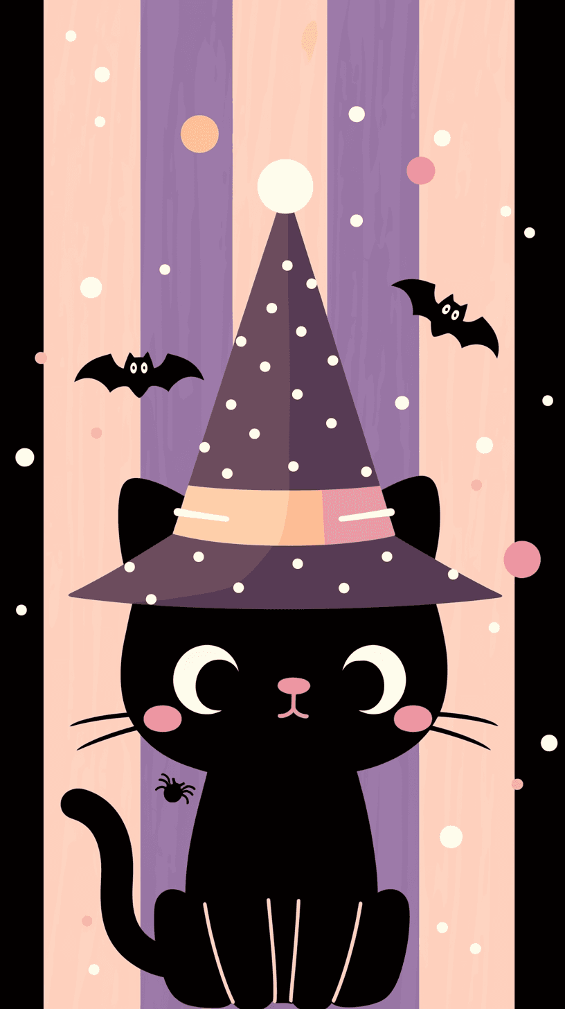 Halloween Cat Gleam original repeating artwork