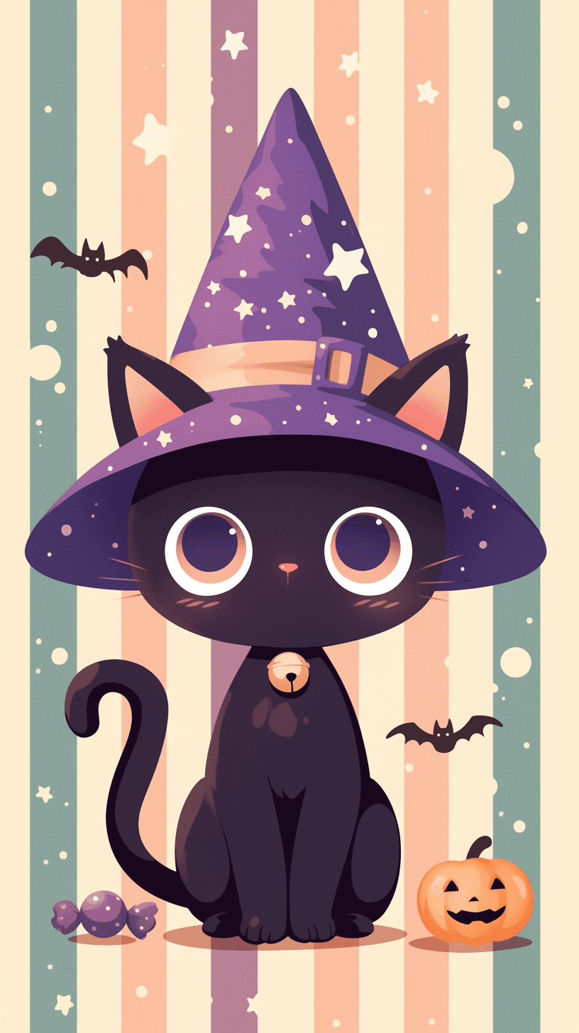 Halloween Cat Bold original repeating artwork