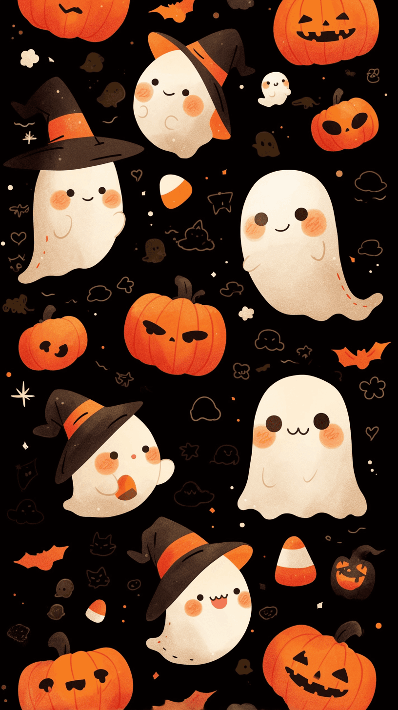 Halloween Ghost 1297 original repeating artwork