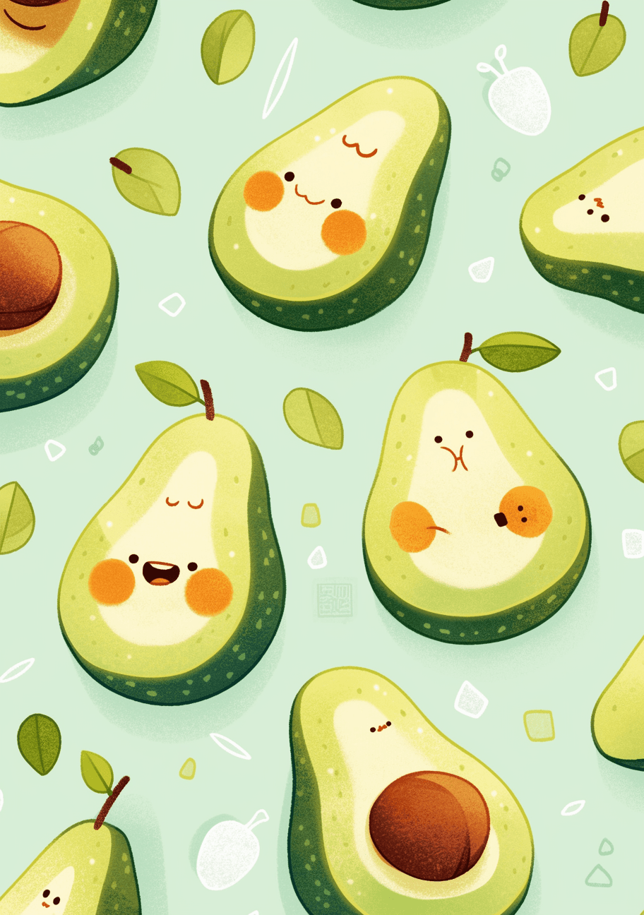 Avocado 014 original repeating artwork