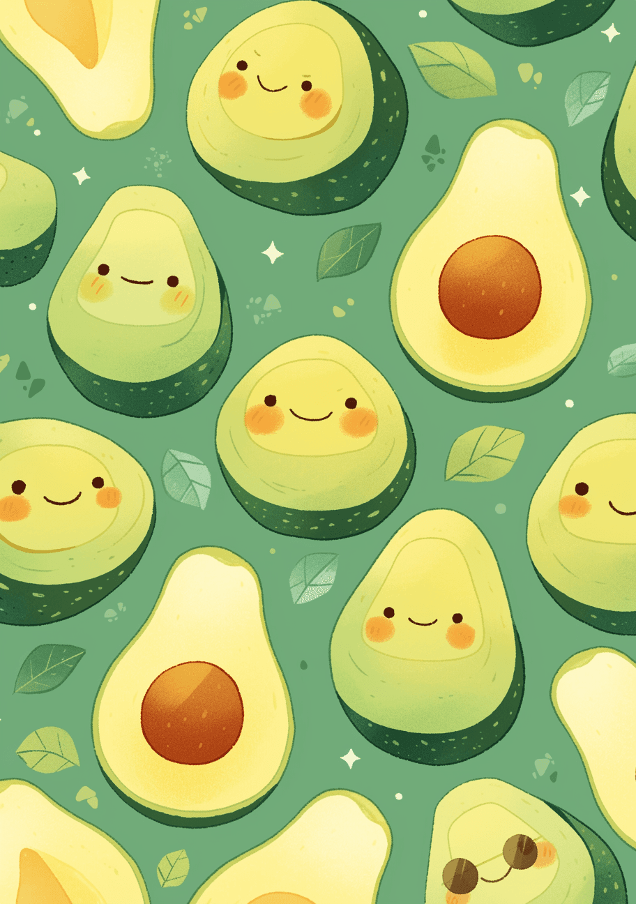 Avocado Neon original repeating artwork