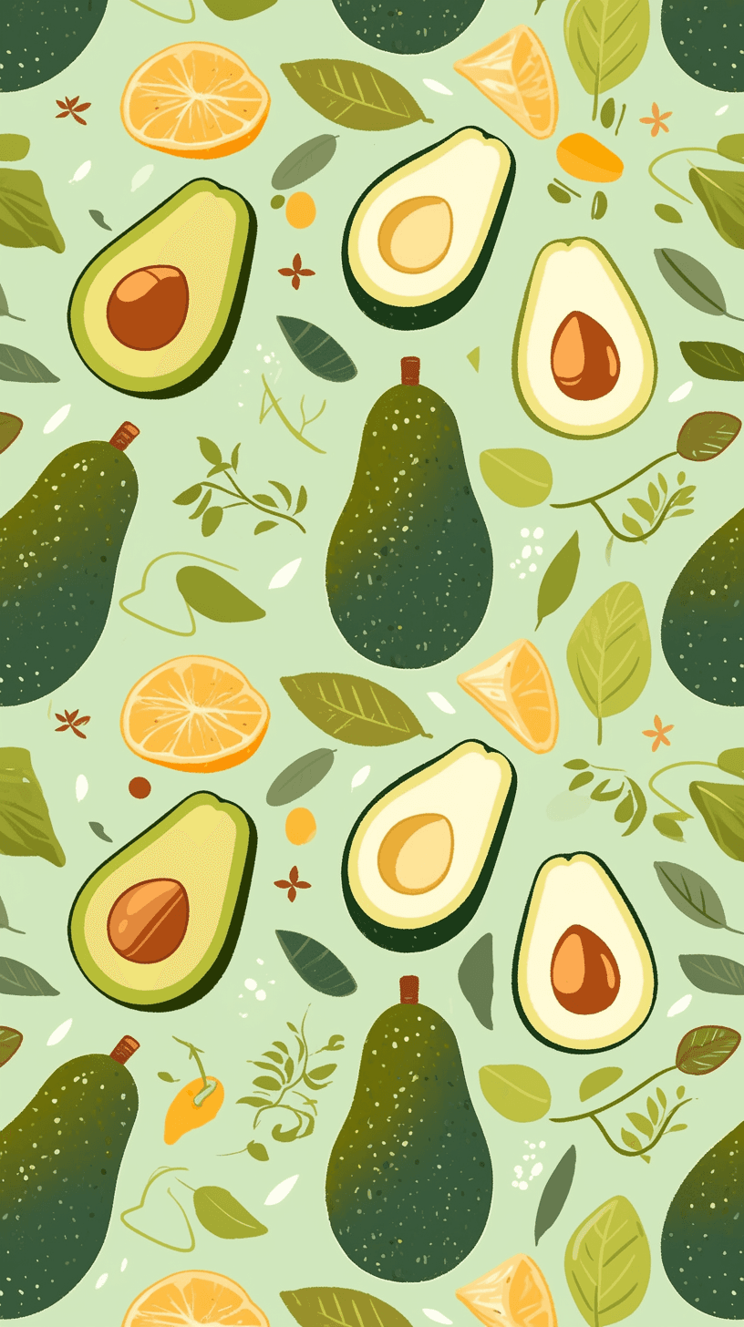 Avocado Spin original repeating artwork