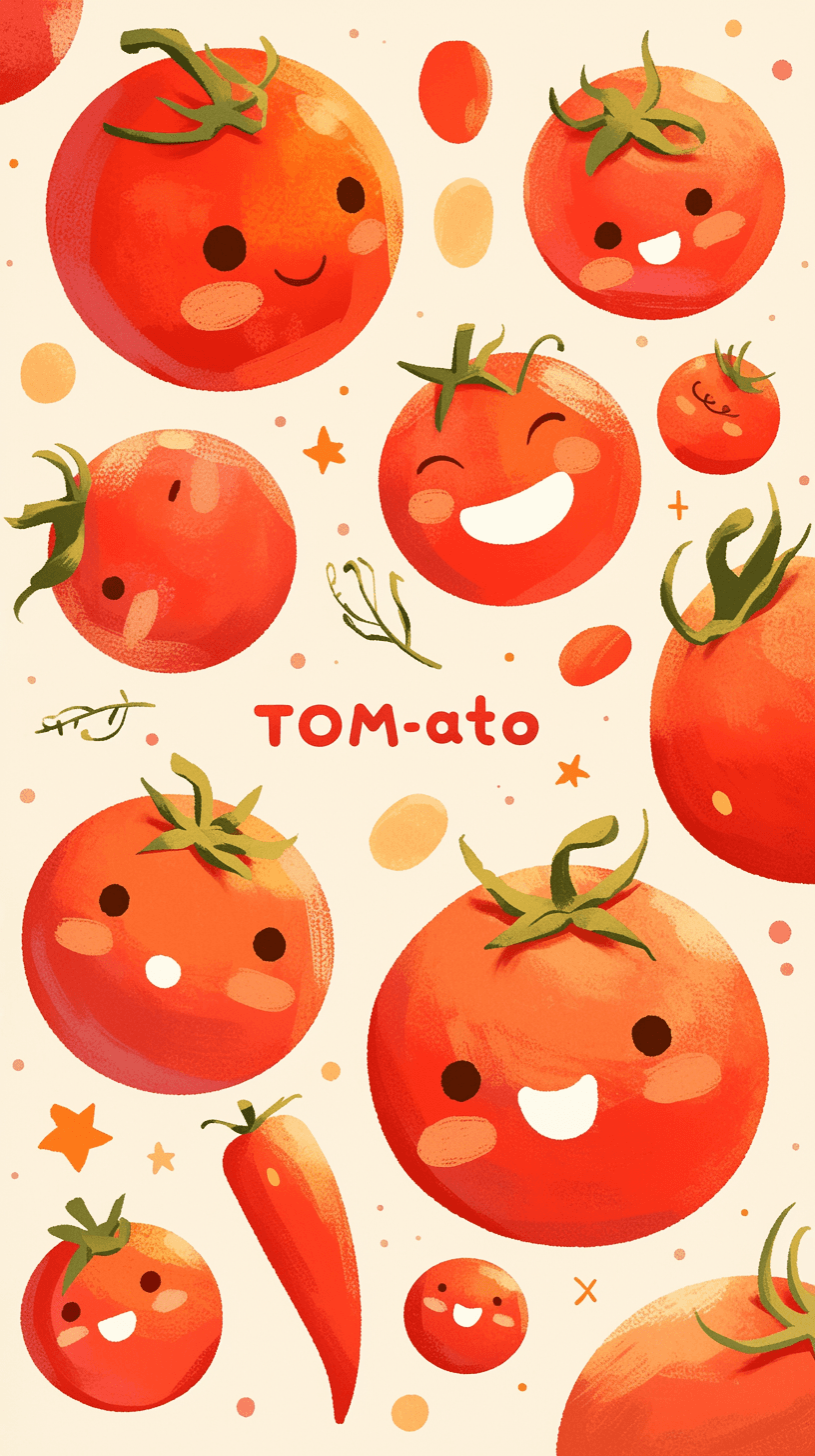 Tomato Pastel original repeating artwork