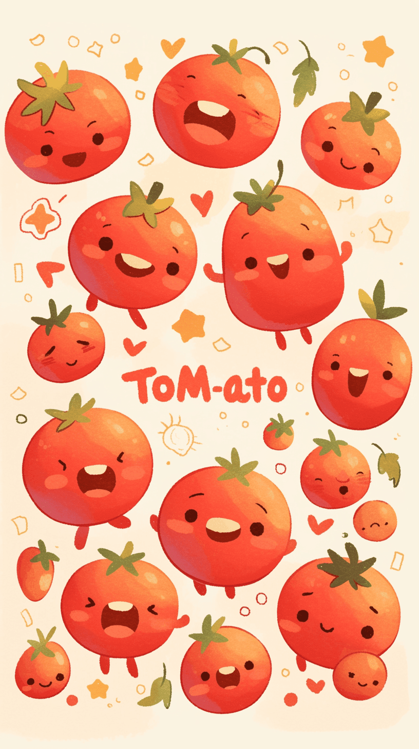 Tomato Show original repeating artwork