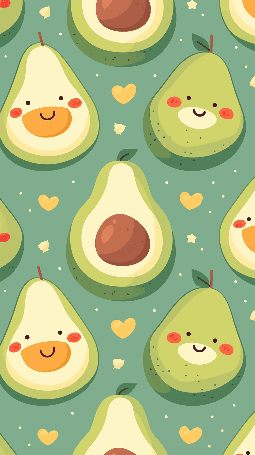 Avocado Gang original repeating artwork