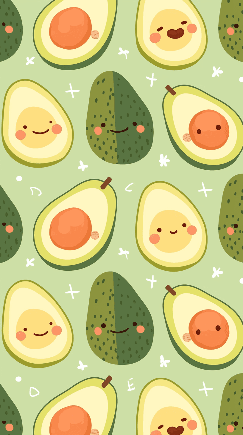 Avocado Buzz original repeating artwork