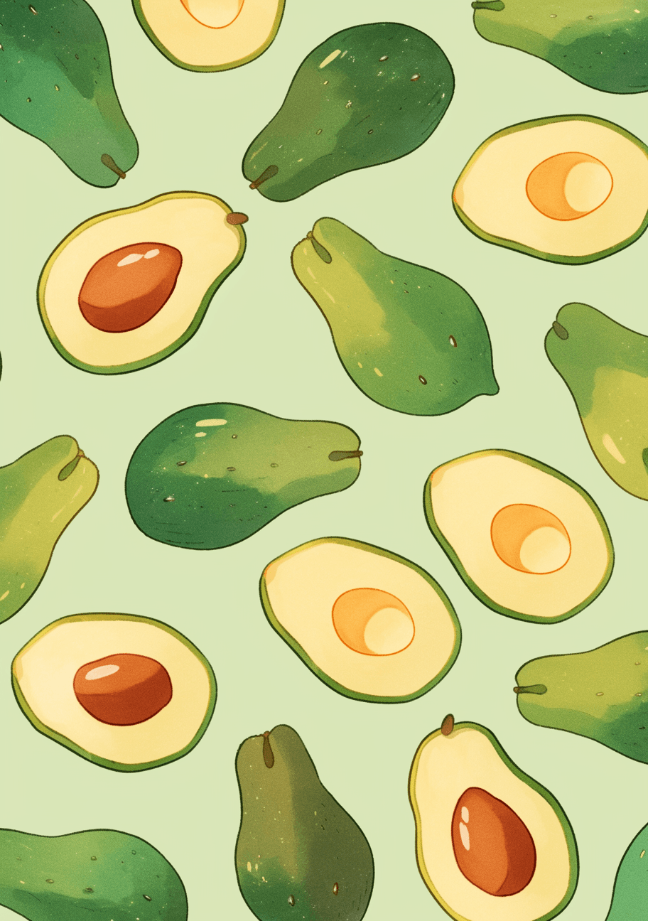 Avocado Tribe original repeating artwork