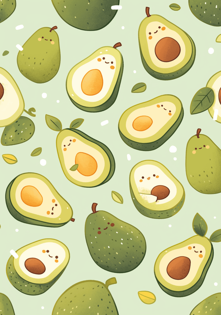 Avocado Festival original repeating artwork