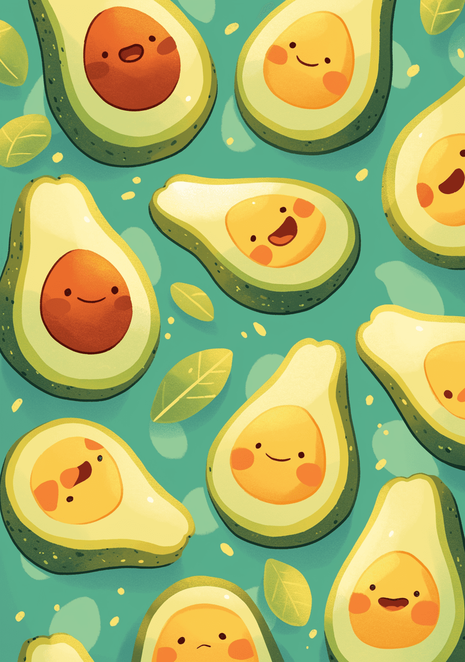 Avocado Shine original repeating artwork