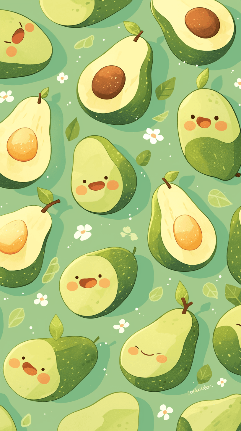 Avocado Shade original repeating artwork