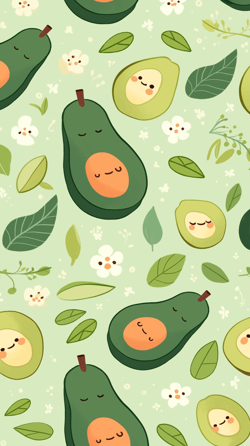 Avocado Hue original repeating artwork