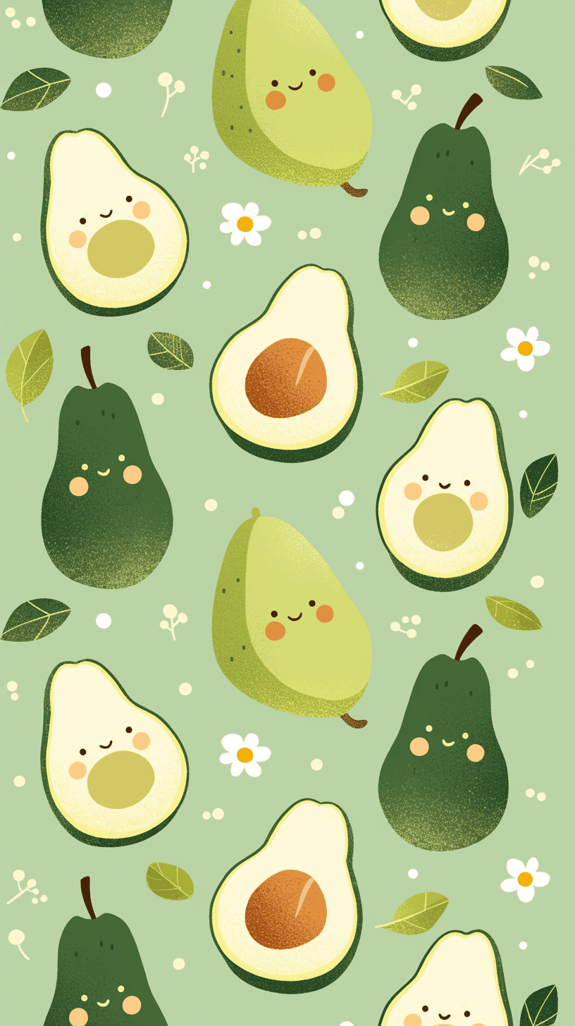 Avocado Blast original repeating artwork