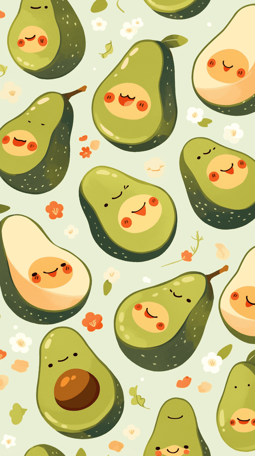 Avocado Club original repeating artwork