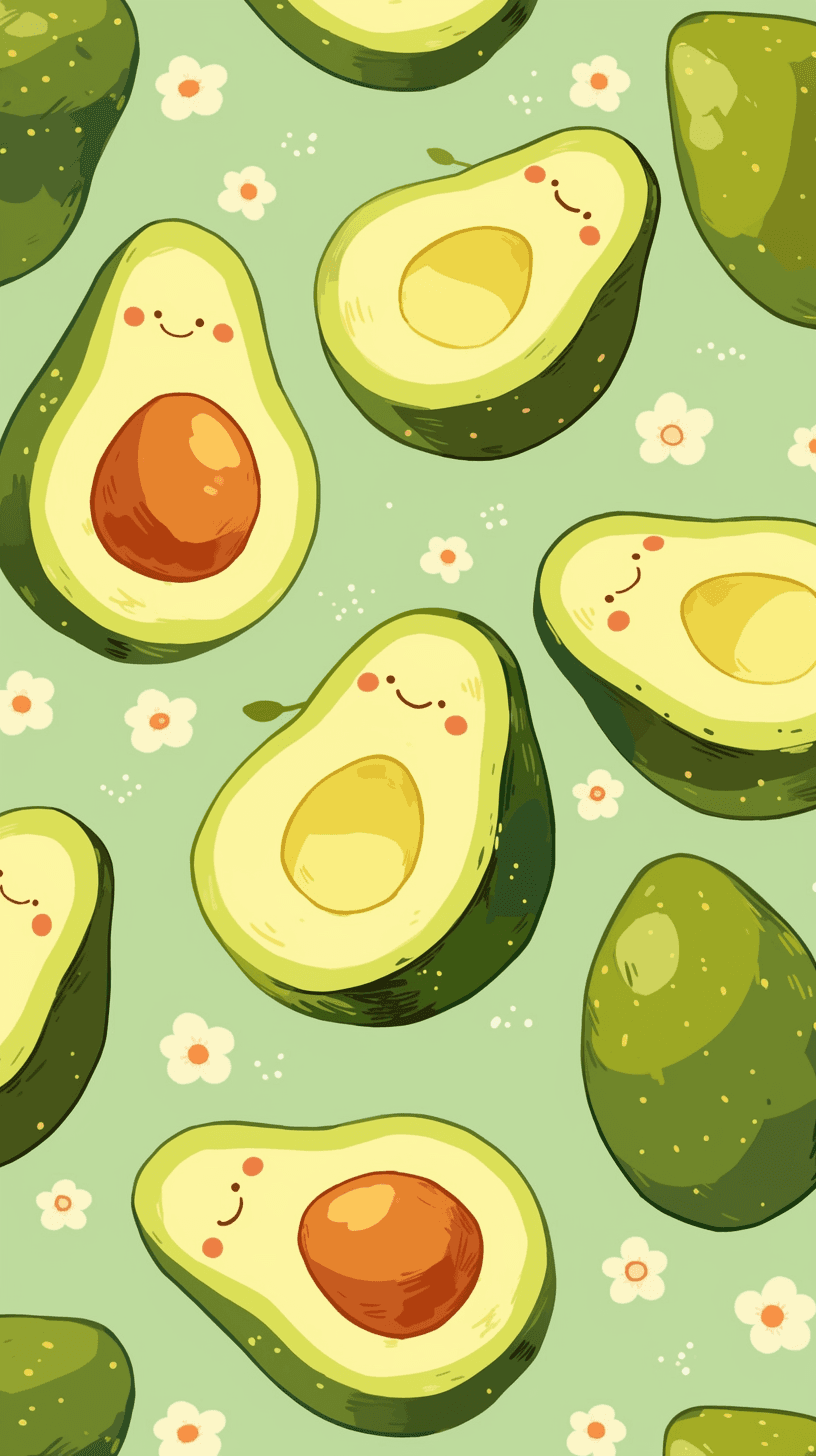 Avocado Dash original repeating artwork
