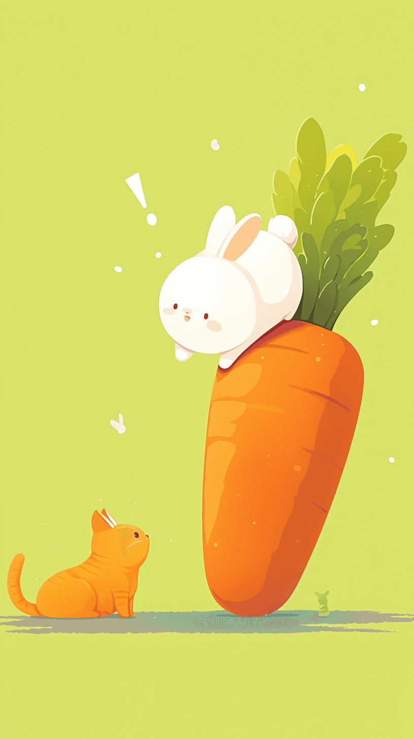 Carrot Bloom original repeating artwork