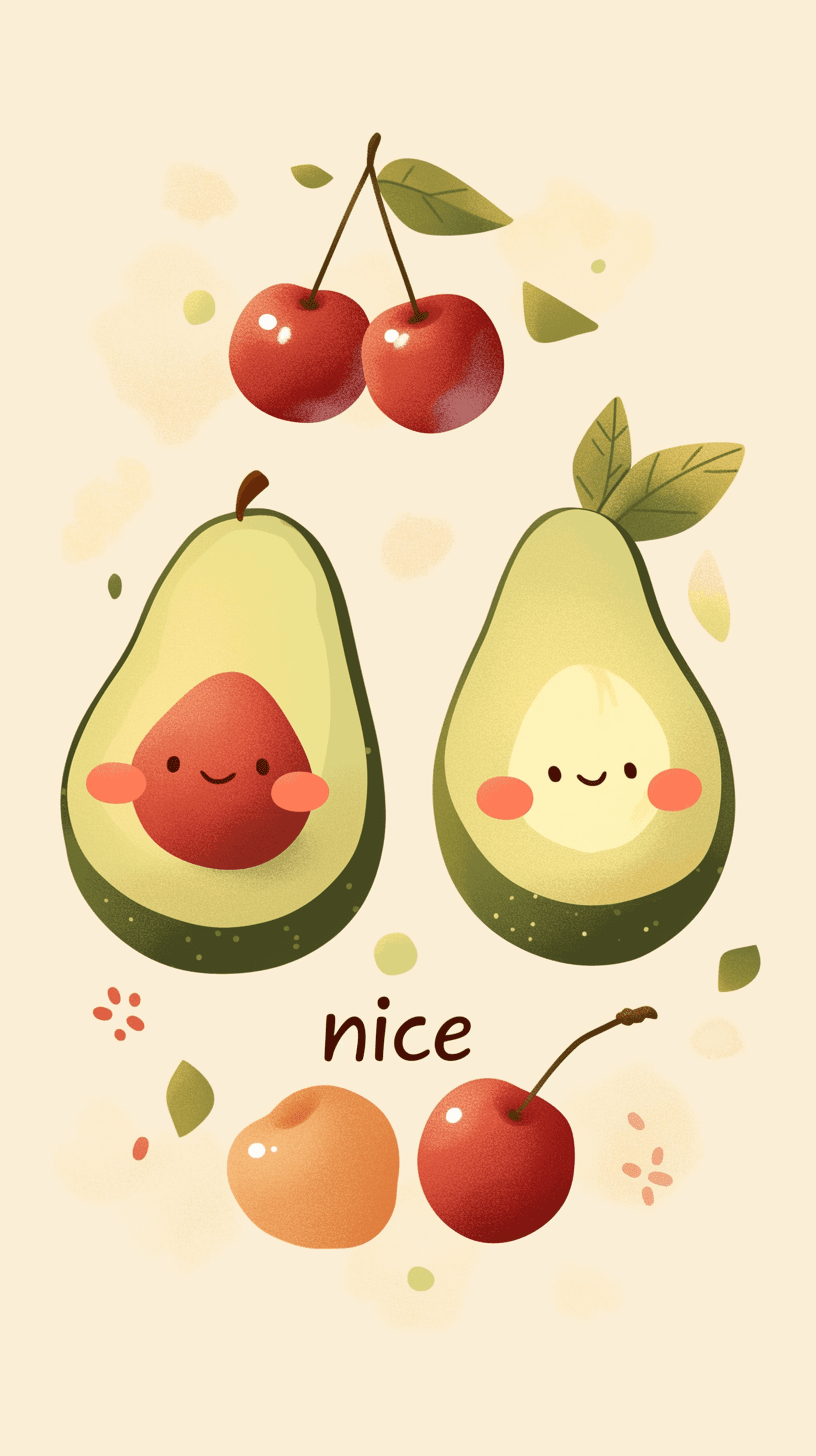 Avocado Dusk original repeating artwork