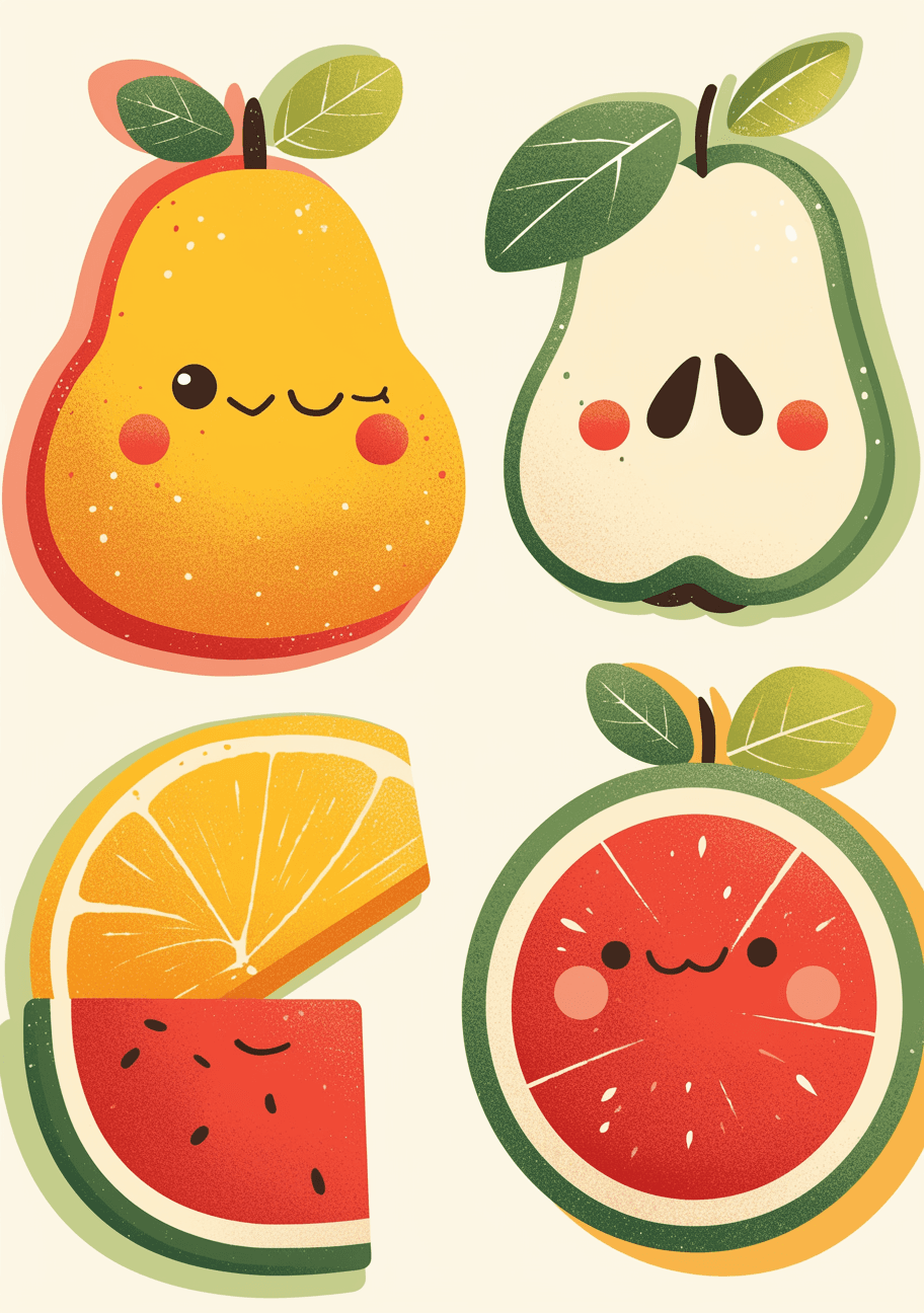 Fruit 123 original repeating artwork