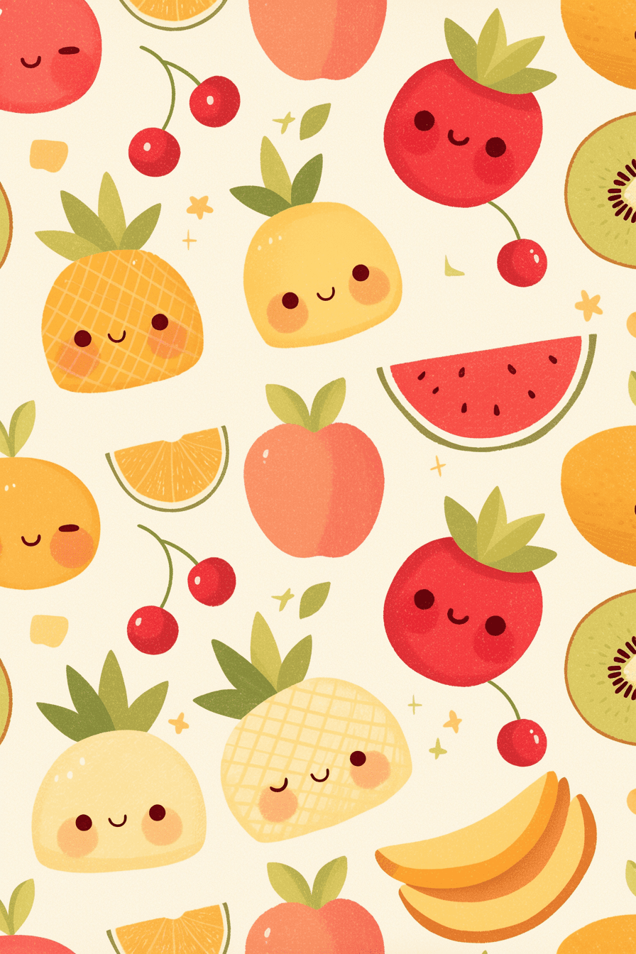 Fruit Print original repeating artwork