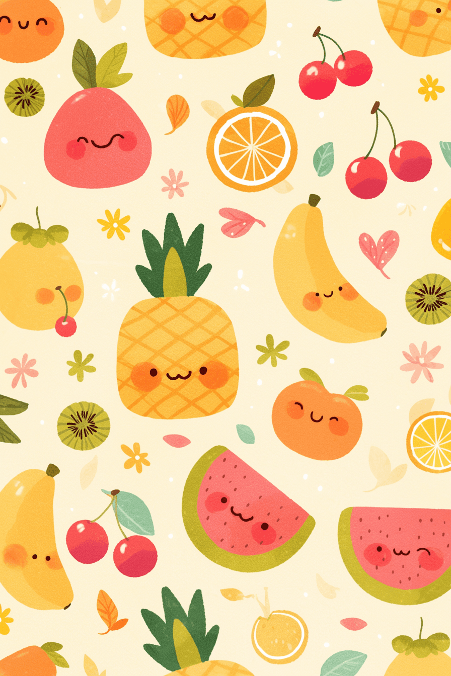 Fruit Path original repeating artwork
