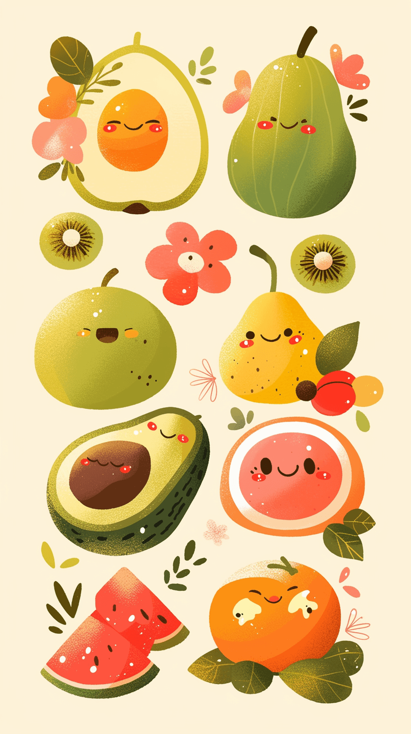 Fruit Pastel original repeating artwork
