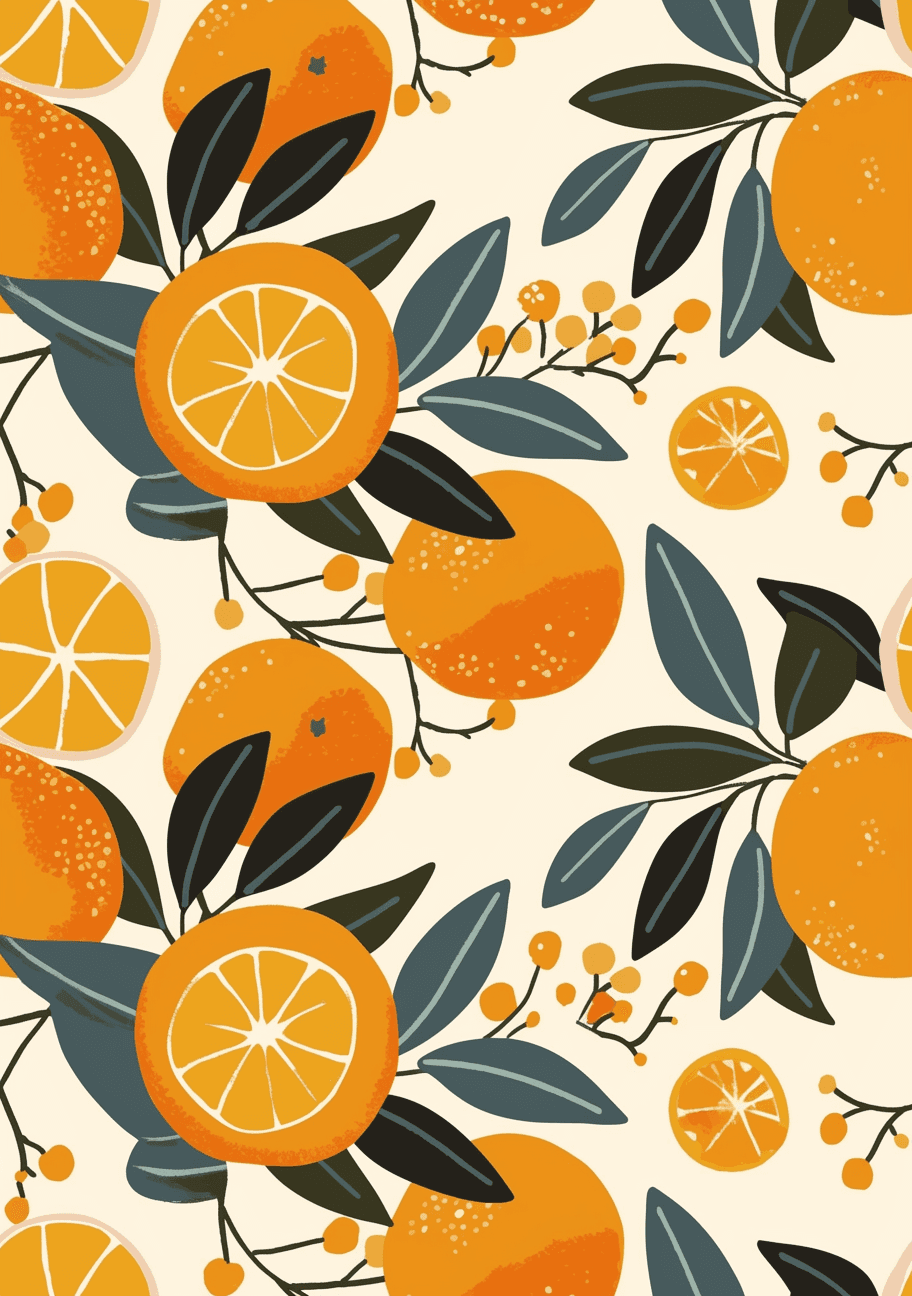 Orange Festival original repeating artwork