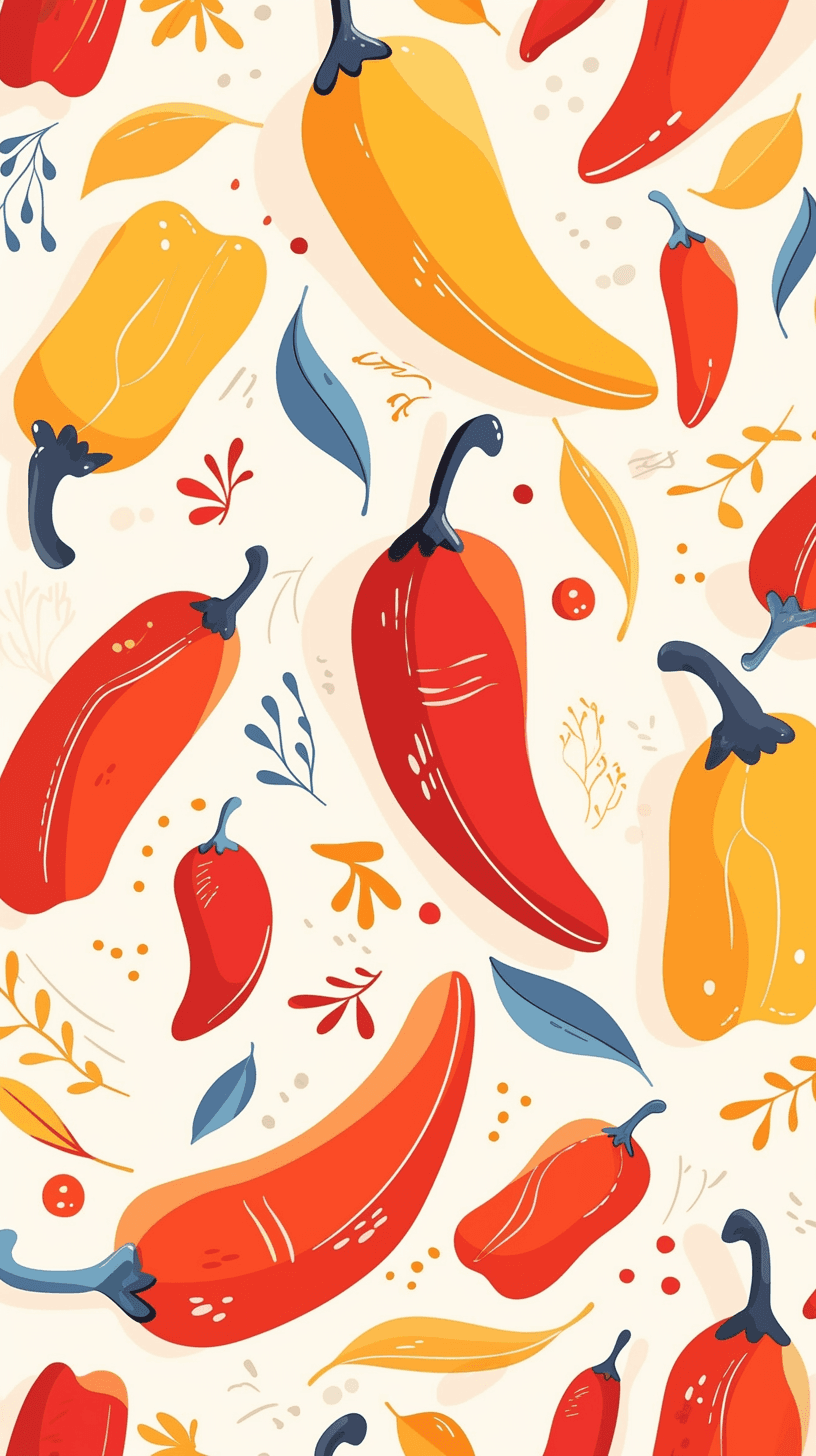 Chili Parade original repeating artwork