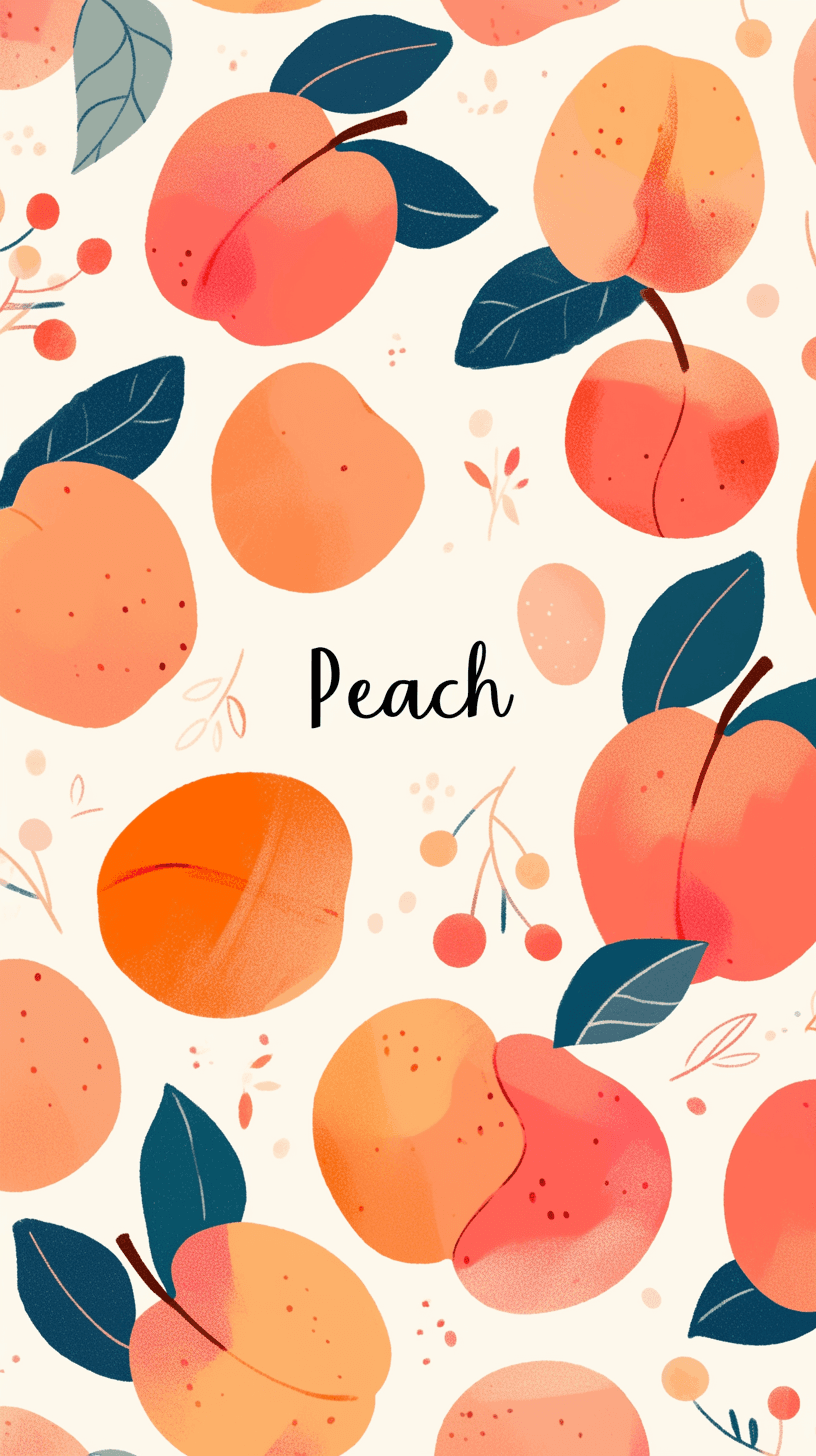 Peach Party original repeating artwork