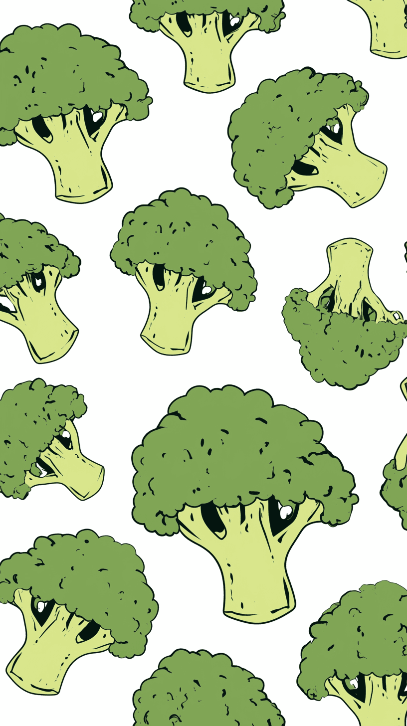 Broccoli Show original repeating artwork